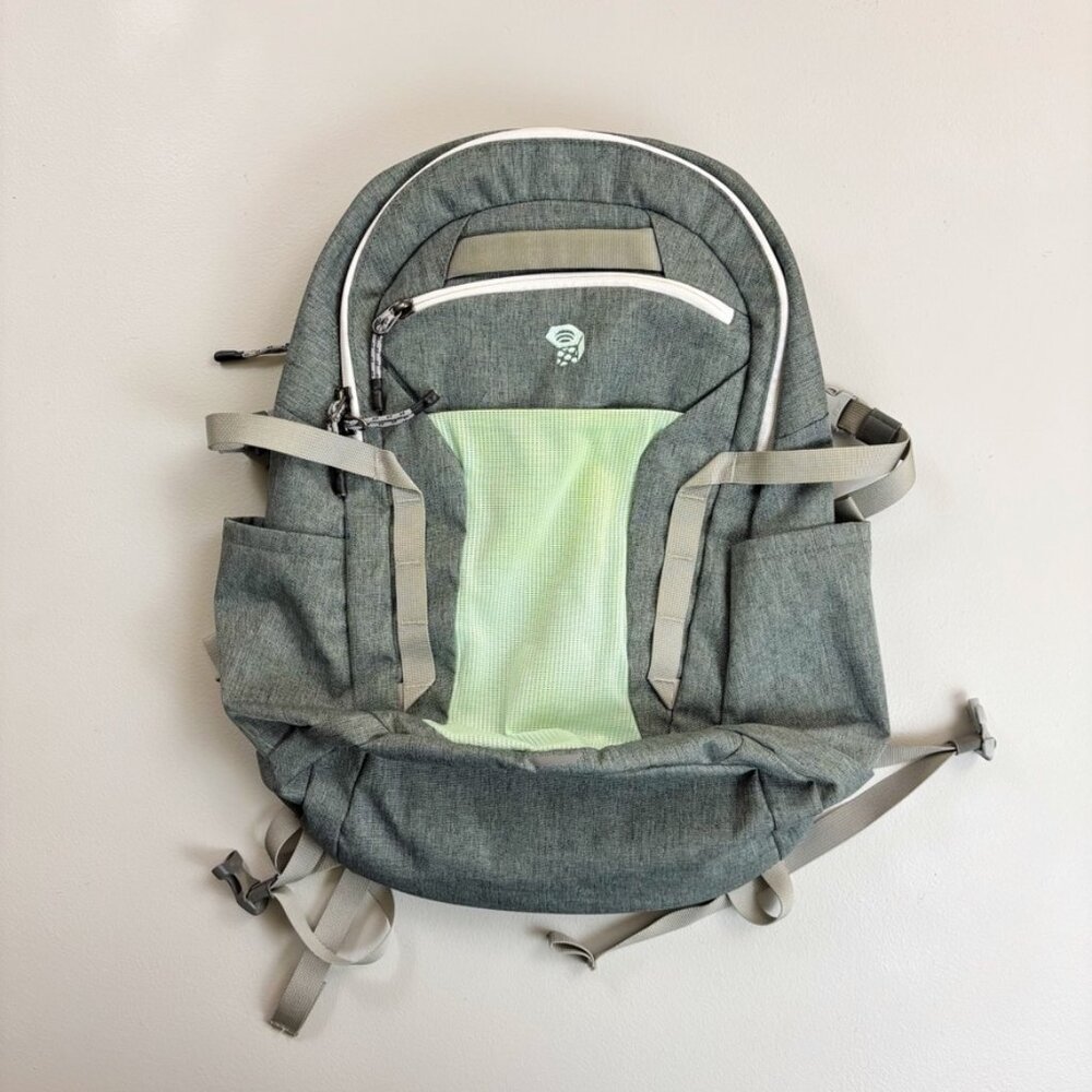 MOUNTAIN HARDWEAR Agami 27L Backpack Gray Mint Green Womens Daypack Hiking Camp